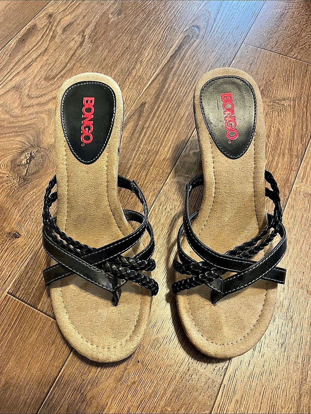 BONGO Black Platform Heels